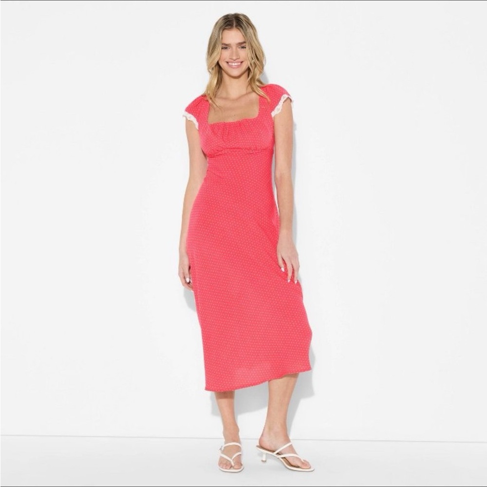 Elegant Red Midi Dress